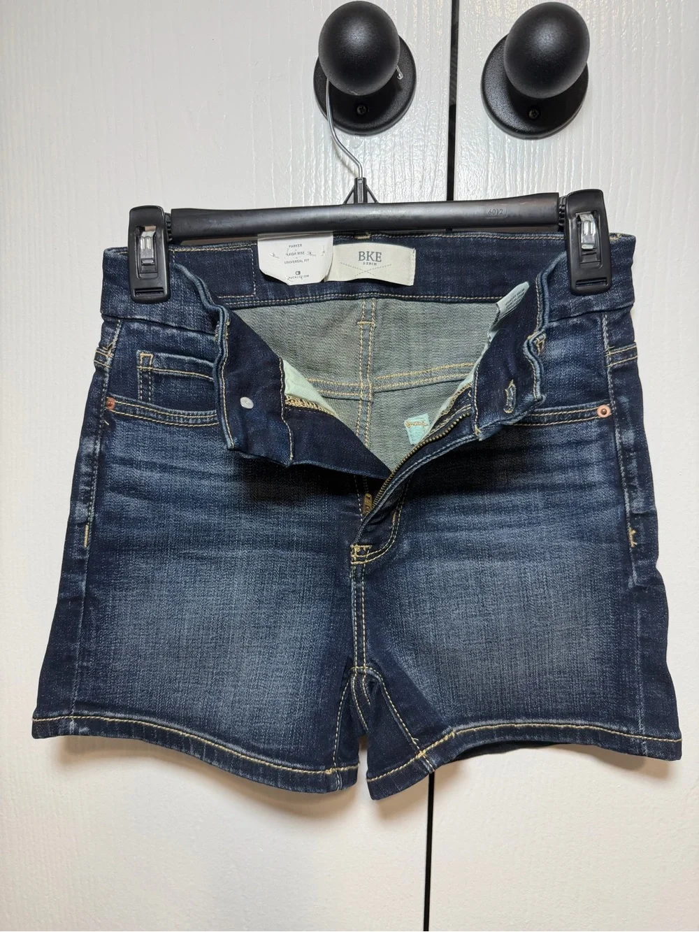 BKE Dark Blue Denim Shorts - BKE Women Shorts - Parker Stretch Shorts